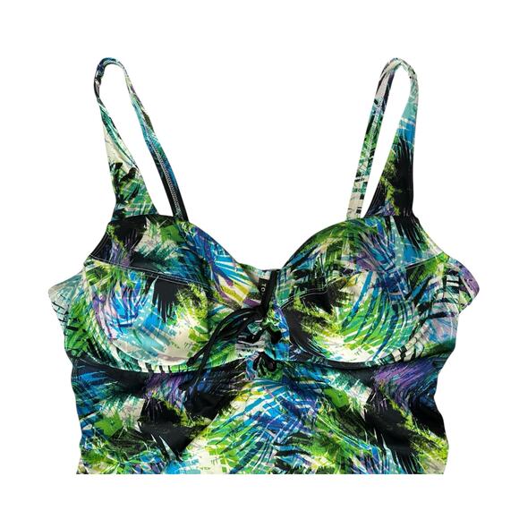 Torrid Underwire Lace-Up One Piece Swimsuit Cool Tropical Plus Size 4X - Picture 6 of 14